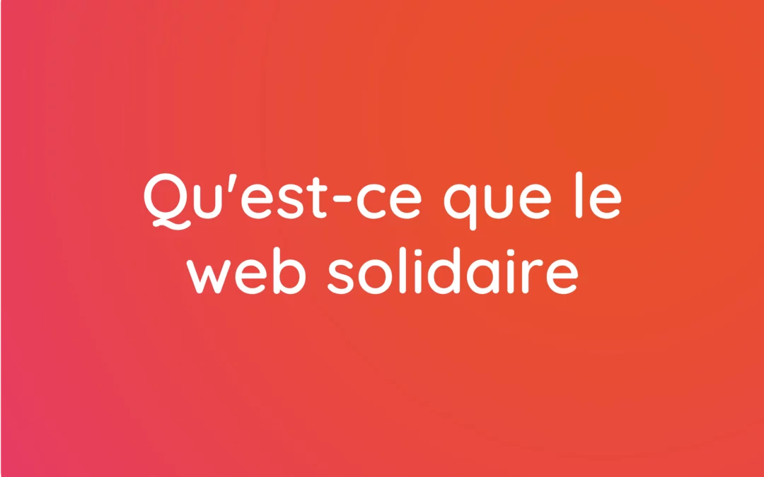 Les tendances du web solidaire