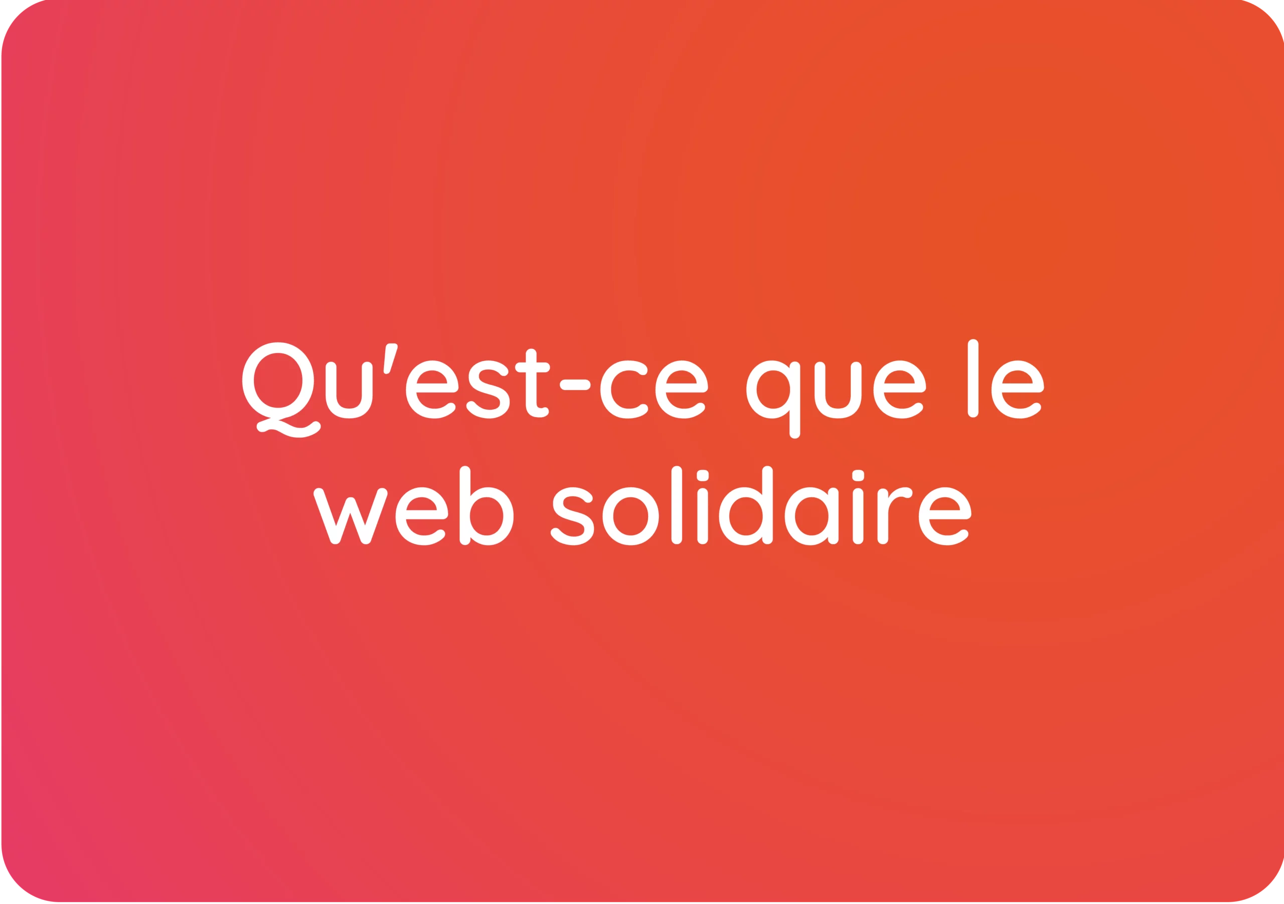 Les tendances du web solidaire